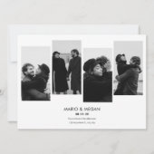 モダンミニマシンプルル写真結婚の 招待状 (正面)