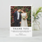 モダンミニマシンプルル結婚の写真 サンキューカード (スタンド正面)
