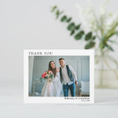 モダンミニマシンプルル結婚の写真 ポストカード (スタンド正面)