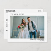 モダンミニマシンプルル結婚の写真 ポストカード (正面/裏面)