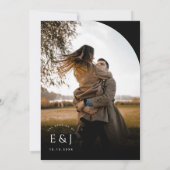 モダンミニマシンプル素朴はっきりしたル結婚アルチ 招待状 (裏面)