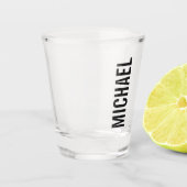 モダンミニマパーソナライズされたリスト名 ショットグラス (正面)