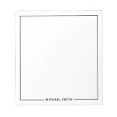 モダンミニマパーソナライズされたリスト名 ノートパッド (正面)