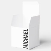 モダンミニマパーソナライズされたリスト名 フェイバーボックス (オープン)