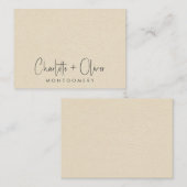 モダンミニマパーソナライズされたリスト結婚クリーム ノートカード (正面/裏面)
