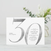 モダンミニマフェイクリスト銀30歳 招待状 (スタンド正面)