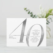 モダンミニマフェイクリスト銀40歳 招待状 (スタンド正面)