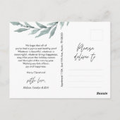 モダンミニマメリーリスト ポストカード (裏面)