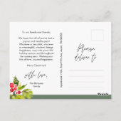 モダンミニマメリーリスト ポストカード (裏面)