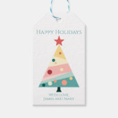 モダンミニマリストのクリスマスツリーギフトタグ ギフトタグ (正面)