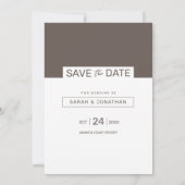 モダンミニマリストの出欠確認カード 招待状 (裏面)