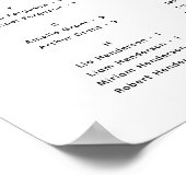 モダンミニマリストの座席表 ポスター (角)