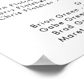 モダンミニマリストの座席表 ポスター (角)