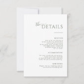 モダンミニマリストの緑のエンクロージャカード 出欠カード (正面)