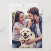 モダンミニマリストカリグラフィーフォトウェディング セーブザデート (裏面)