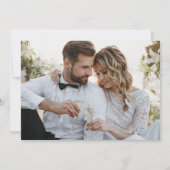 モダンミニマリストカリグラフィー結婚式感謝カード サンキューカード (裏面)