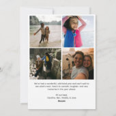 モダンミニマリストハッピーエブリシングフォトコラージュ シーズンカード (裏面)