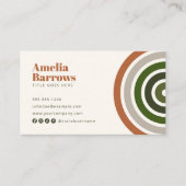 モダンミニマリストレトロジオメトリックサークル70s 80s 名刺 (正面)