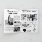 モダンミニマリスト大学卒業新聞 招待状 (内部)