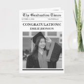 モダンミニマリスト大学卒業新聞 招待状 (正面)