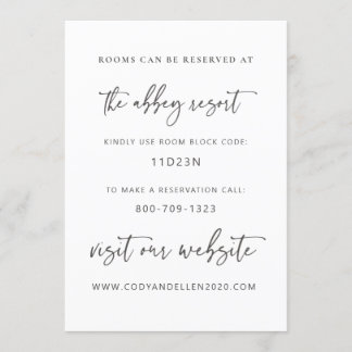 モダンミニマリスト宿泊施設カード 招待状