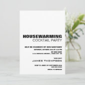 モダンミニマリスト新居祝いカクテルパーティ 招待状 (スタンド正面)