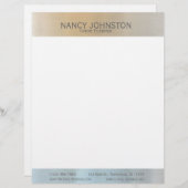 モダンミニマリスト銀反射 レターヘッド (正面/裏面)