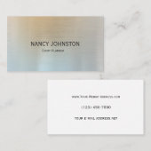 モダンミニマリスト銀反射 名刺 (正面/裏面)