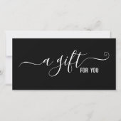 モダンミニマリスト黒ビジネス商品券 (正面)