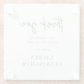 モダンミニマリスト・シック・サンキュー ガラスコースター (裏面)