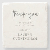 モダンミニマリスト・シック・サンキュー ストーンコースター (正面)