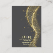 モダンミニマリスト ブラックジュエリー ディスカード 名刺 (裏面)