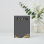 モダンミニマリスト ブラックジュエリー ディスカード 名刺 (スタンド正面)