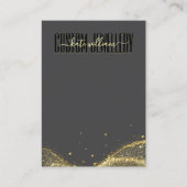 モダンミニマリスト ブラックジュエリー ディスカード 名刺 (正面)