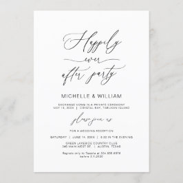 モダンミニマリスト, ブラックフォント, ウェディングエロープメント 招待状