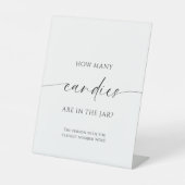 モダンミニマリスト　瓶の中に何個のキャンディーが入っていますか？ 台座サイン (正面)