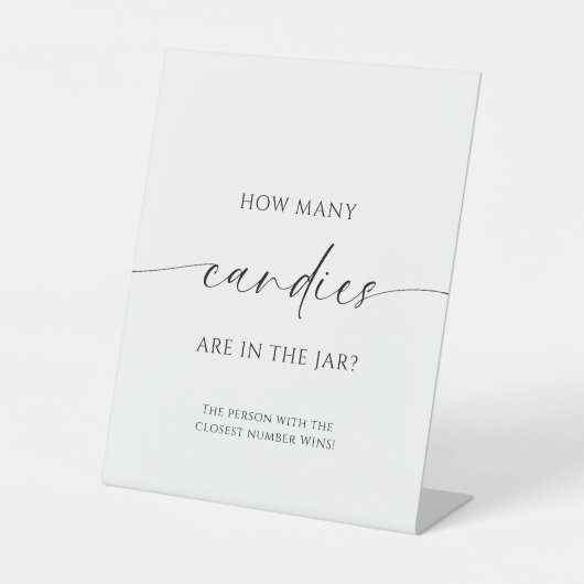 モダンミニマリスト　瓶の中に何個のキャンディーが入っていますか？ 台座サイン (正面)