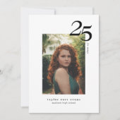 モダンミニマリスト 2023 | フォト 卒業 招待状 (正面)