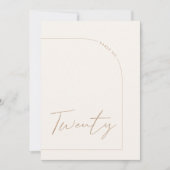 モダンミニマリストArchテーブル20テーブル番号 招待状 (正面)