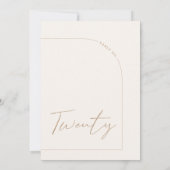 モダンミニマリストArchテーブル20テーブル番号 招待状 (裏面)