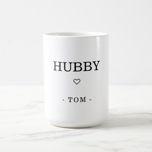 モダンミニマリストHUBBY名 コーヒーマグカップ (中央)