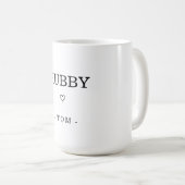 モダンミニマリストHUBBY名 コーヒーマグカップ (正面右)