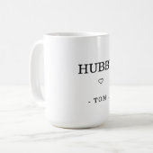 モダンミニマリストHUBBY名 コーヒーマグカップ (正面左)