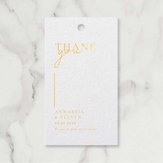 モダンミニマルありがとうご結婚ざ ギフトタグ (正面)