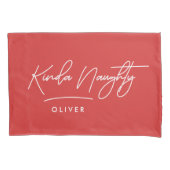 モダンミニマルいけなシンプルタイポグラフィニースピル 枕カバー (正面左)