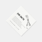 モダンミニマルおもしろい事実結婚の スタンダードカクテルナプキン (角)