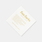 モダンミニマルおもしろい事実誕生日年 スタンダードカクテルナプキン (角)