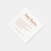 モダンミニマルおもしろい事実誕生日年 スタンダードカクテルナプキン (角)