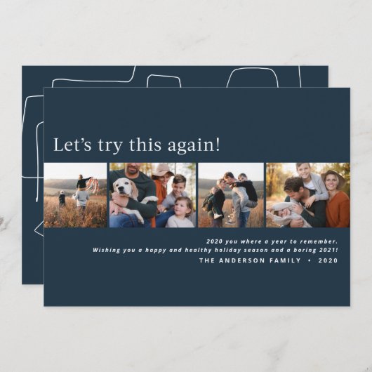 モダンミニマルおもしろい数々の写真 案内状 (正面/裏面)