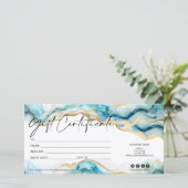 モダンミニマルなギフトカード証明書の追加ロゴ (スタンド正面)